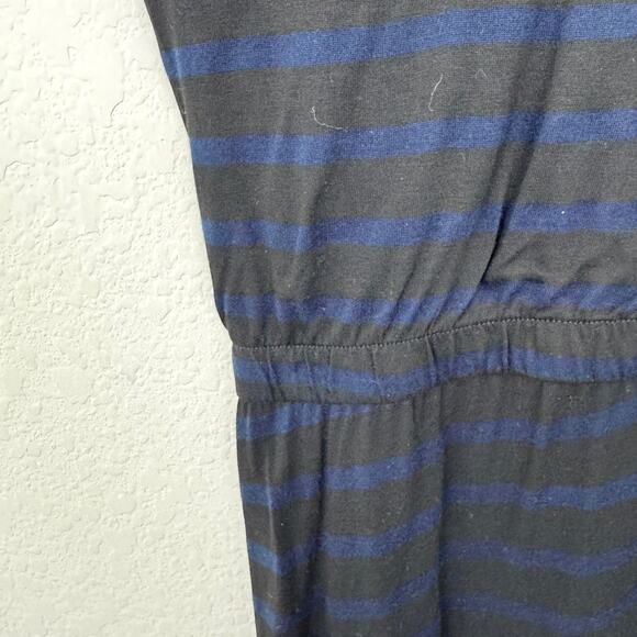 Theory Womens Genessa Casual Dress Size P (XS) Stripe Wrap Lightweight Brown - Picture 4 of 7